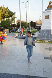 Mädchen mit Seifenblasen